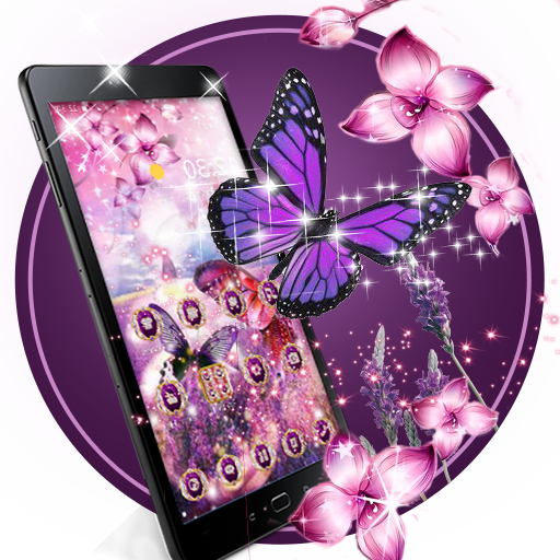 HD Violet Lavender Butterfly Theme icon