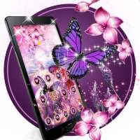 HD Violet Lavender Butterfly Theme