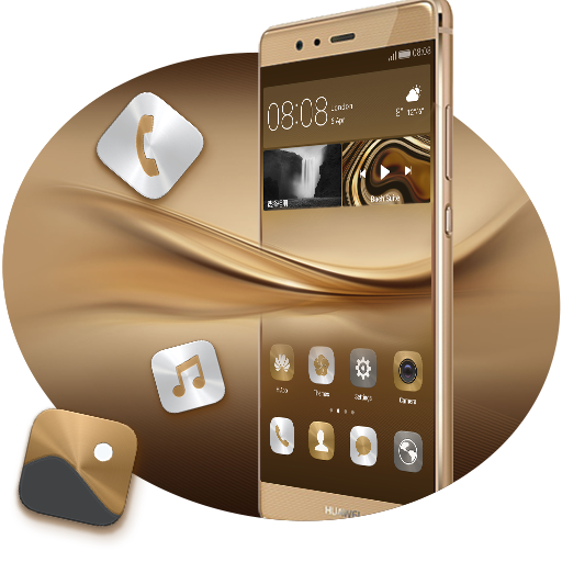 Theme for P8 &amp; P10 Gold Wallpa icon