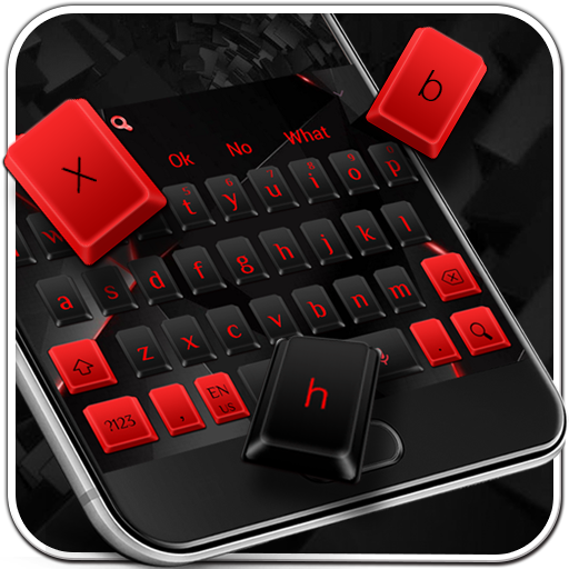 Black Red Keyboard icon