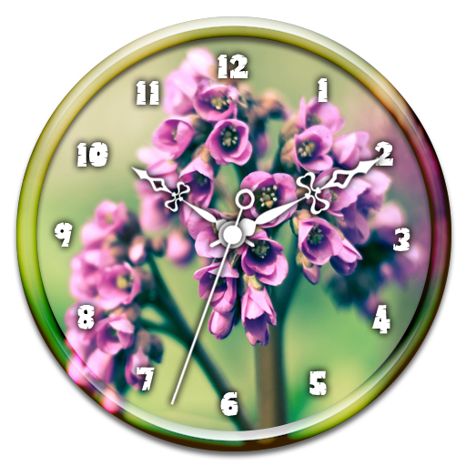 Violet Flower Clock Live WP icon