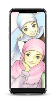 Anime Hijab Karton Muslim wallpaper screenshot 1