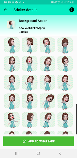 moving stickers for whatsapp - ice girl stickers screenshot 2