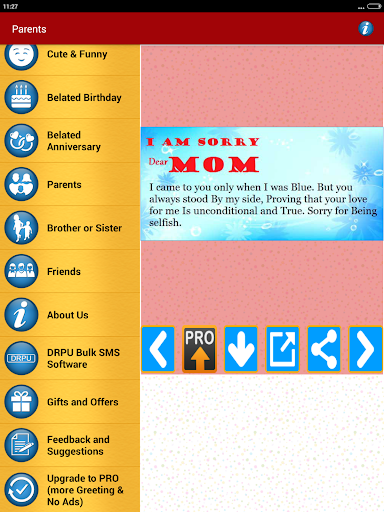 Sorry Cards & Picture Messages स्क्रीनशॉट 20