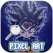 Super Saiyan Pixel Art: Dragonball Color By Number icon