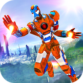 Iron Superhero Flying Robot Car: Grand City Battle icon