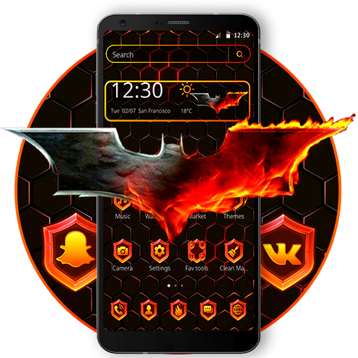 Bat Red Superman Theme icon