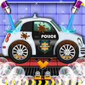 Police Multi Car Wash: Design Truck Repair Game icon