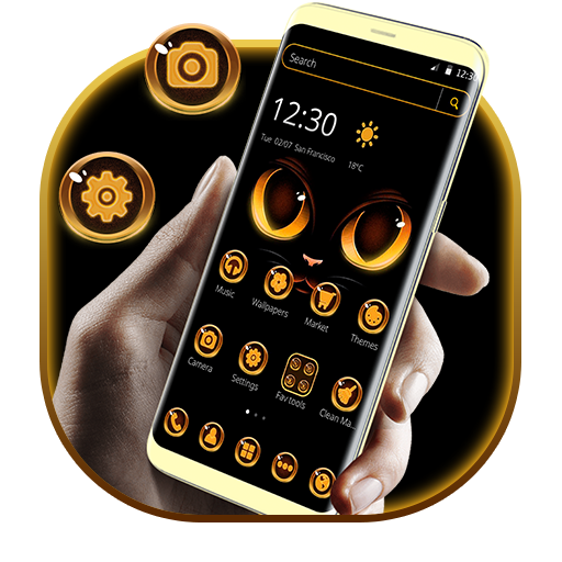 Dark Evil Eyes Face Emoji Theme icon