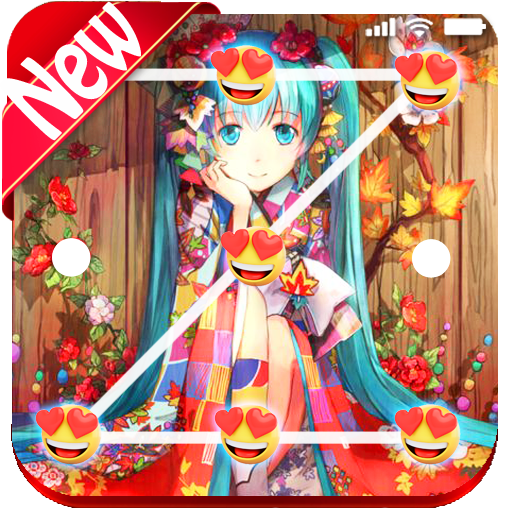 Anime Girl Lock Screen anime Lock Pattern Passcode icon