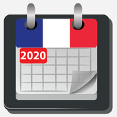 français calendrier 2020 avec jours fériés icon