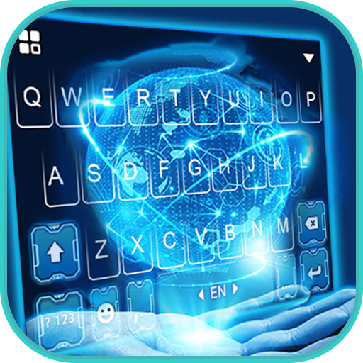 Futuristic Globe Tech Keyboard Theme icon