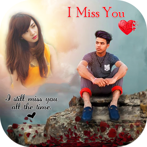 Miss You Photo Frames : Miss you photo maker icon