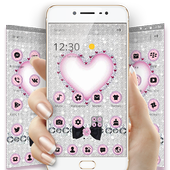 Silver Glitter Diamond Love Theme icon