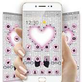 Silver Glitter Diamond Love Theme on 9Apps