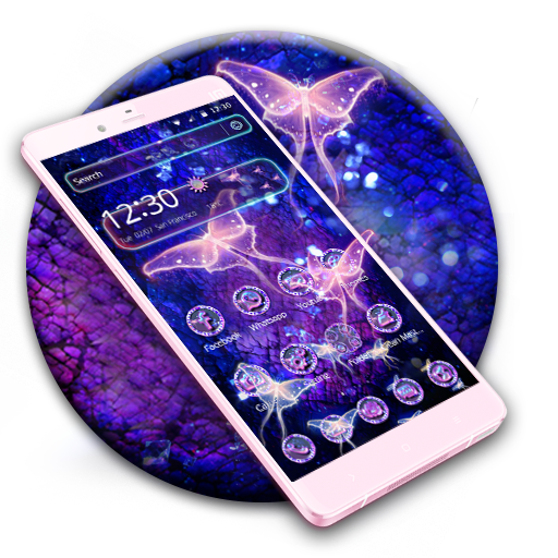 Butterfly Crystal Garden 2D Theme icon