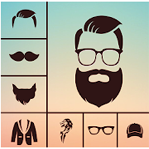 Man Style Photo Editting :  Hair style ,mustache icon