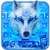 Blue Ice Wolf - Music Keyboard Theme icon