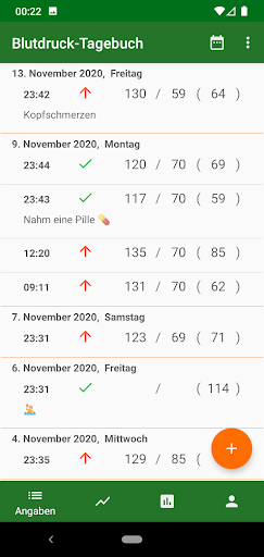Blutdruck Tagebuch screenshot 1