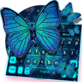 Blue Diamond Butterfly Keyboard Theme icon