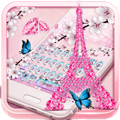 Girly Paris klavye teması icon