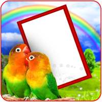 Love Birds Photo Frame with Love Quotes on 9Apps