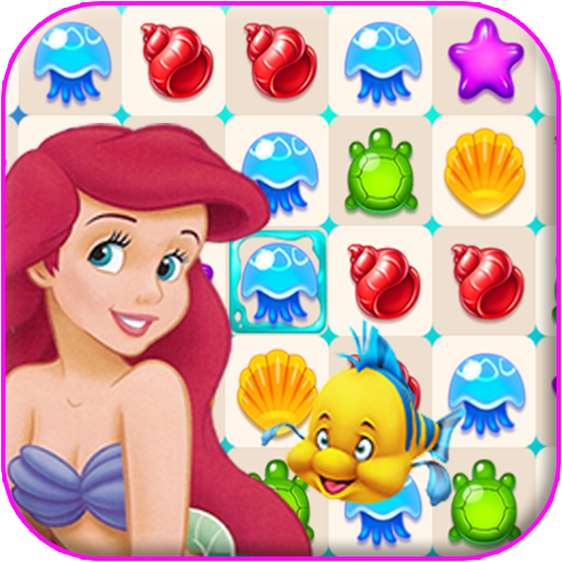 New Match 3 Mermaid Match Puzzle icon