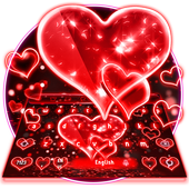 Glittering Red Love Keyboard icon