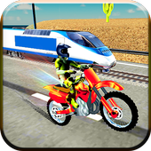 Tricky Trail Bike vs Train Crazy Stunt Race 2018 icon
