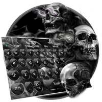 Black Death Reaper Skull Keyboard Theme