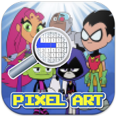 Coloring By Number Teen Titans Go Pixel Art Games icon