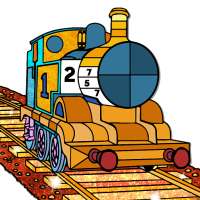 Trains Paint by Number - Glitter   Oil Paint Pages on 9Apps