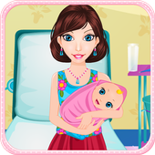Baby birth girls games icon
