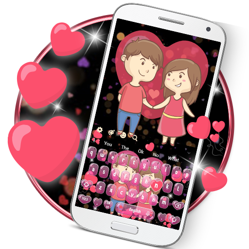 Amor casal teclado tema icon