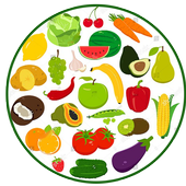 fruit and vegetables name icon
