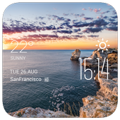 Durban weather widget/clock أيقونة