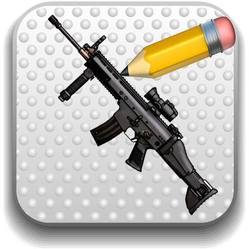How to Draw FN SCAR Weapon &amp; Other Assault Rifles icon