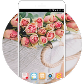 Pink Rose Wallpapers Theme For Girls: Lovely Love icon