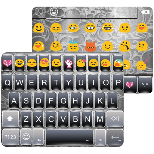 Gray Story Emoji Keyboard Skin icon