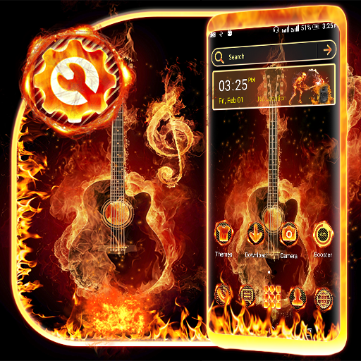 Fire Guitar Launcher Theme icon