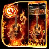 Fire Guitar Launcher Theme on 9Apps