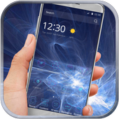 Abstract neon line launcher icon