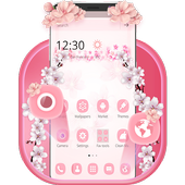 Pink Flowers Launcher icon