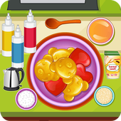 Sweet gummy candy icon