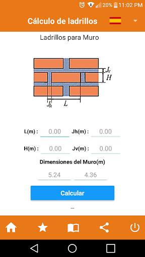 Calcular ladrillos para muro y techo screenshot 2