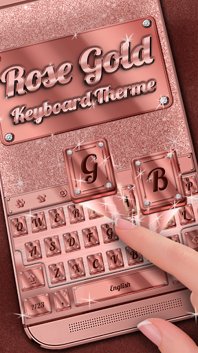 Rose Gold Keyboard Theme screenshot 2