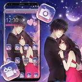 Anime Night Love Couple Theme on 9Apps