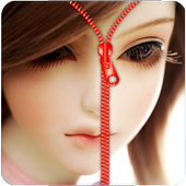 Cute Barbie Doll Zipper  Lock icon