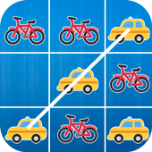 Tic Tac Toe - Car Vs Bicycle أيقونة