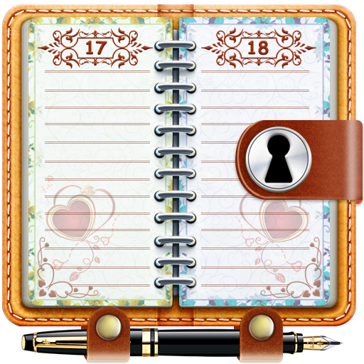Notes Diary with Password Lock icon